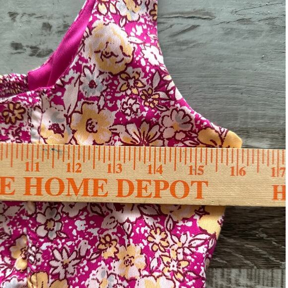 Band Of The Free Sleeveless Corset Front Dress Womens Medium Bubble Hem Floral - Picture 7 of 9